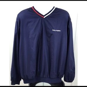 Tommy Hilfiger Windbreaker V Neck Flag Collar XL